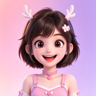 Saylo 元气少女人设小鹿的3D卡通头像